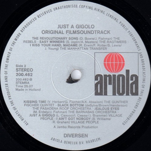 This is a thumbnail + LP 1979 Just a gigolo Ariola 200462 Netherlands Label 2.jpg