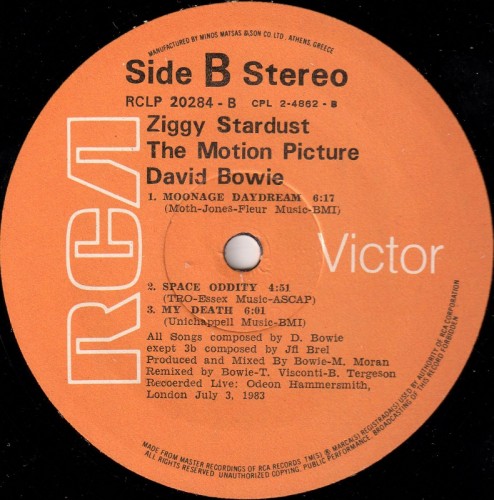 This is a thumbnail + LP 1983 Ziggy Stardust TMP RCA RCLP 20284 Greece Label B.jpg