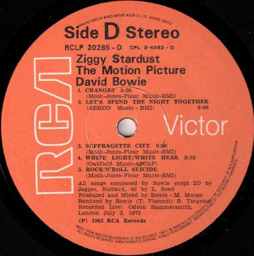 This is a thumbnail + LP 1983 Ziggy Stardust TMP RCA RCLP 20284 Greece Label D.jpg