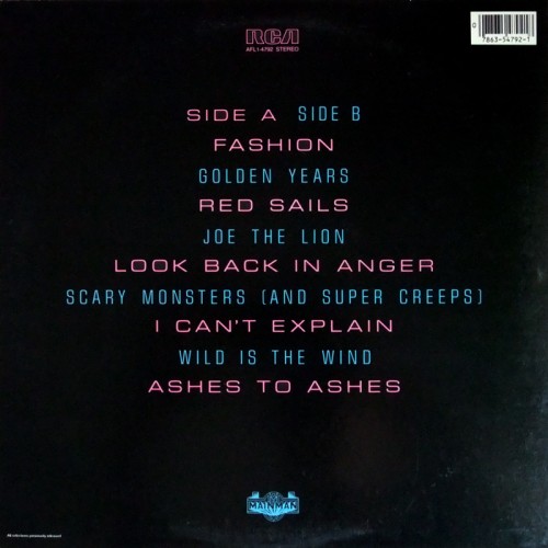 This is a thumbnail + LP 1983 Golden Years RCA AFL1-4792 USA Back.JPG