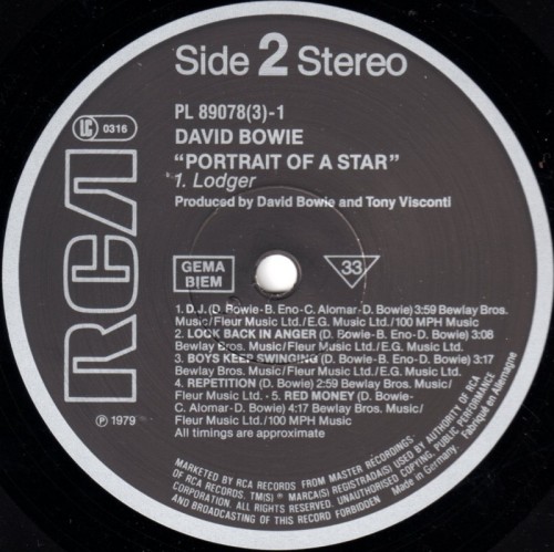 This is a thumbnail + LP 1984 Portrait of a star RCA PL 89078(3) Germany Label 2.jpg