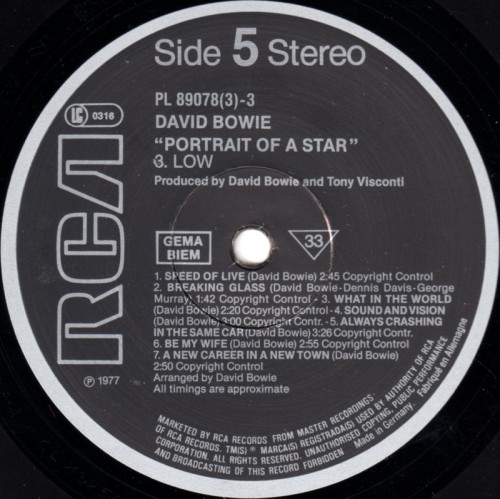 This is a thumbnail + LP 1984 Portrait of a star RCA PL 89078(3) Germany Label 5.jpg