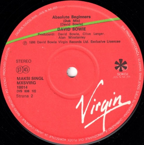 This is a thumbnail + MA 1986 Absolute beginners MXSVIRG 18014 Yugoslavia Label 2.jpg
