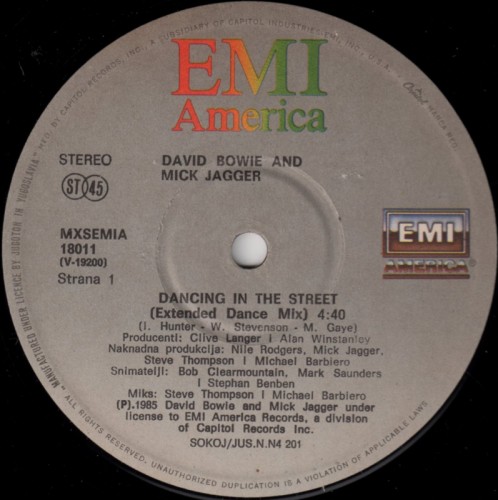 This is a thumbnail + MA 1985 Dancing in the street MXSEMEA 18011 Yugoslavia Label 1.jpg