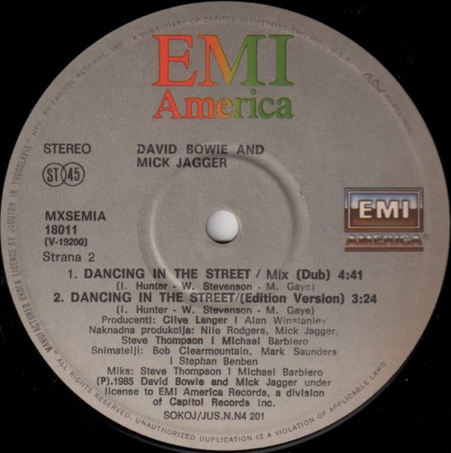 This is a thumbnail + MA 1985 Dancing in the street MXSEMEA 18011 Yugoslavia Label 2.jpg
