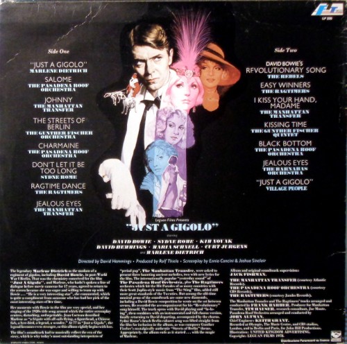 This is a thumbnail + LP 1979 Just a gigolo F1 Team LP 335 Italy Back.JPG