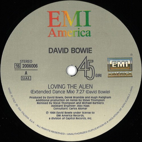 This is a thumbnail + MA Loving the alien Italy 1985 Label A.jpg