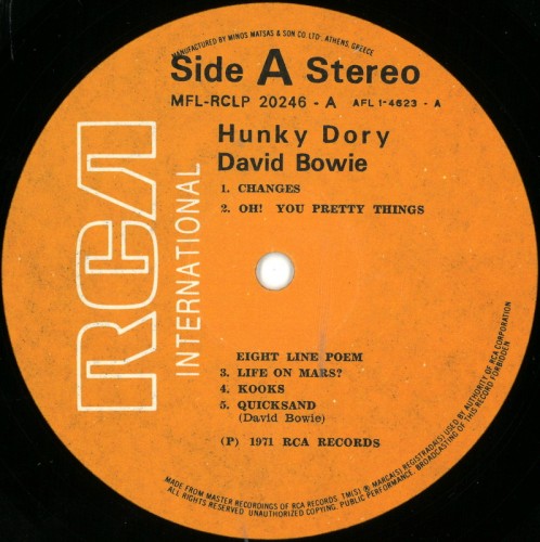 This is a thumbnail + LP Hunky Dory Greece RCLP 20246 197x Label A.jpg