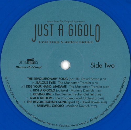 This is a thumbnail + Just a gigolo (blue vinyl) EU 2019 Label B.jpg