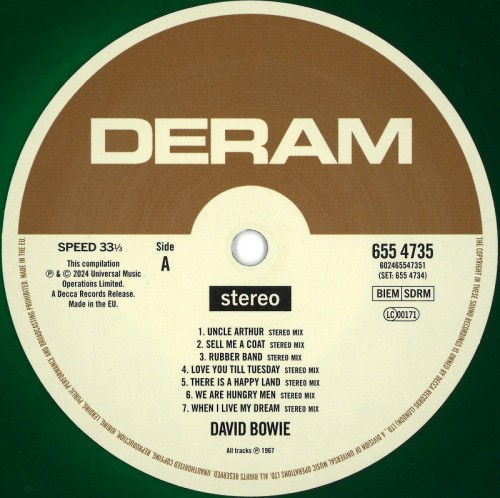 This is a thumbnail + EU 2024 David Bowie (green and cream vinyl) Label A.jpg