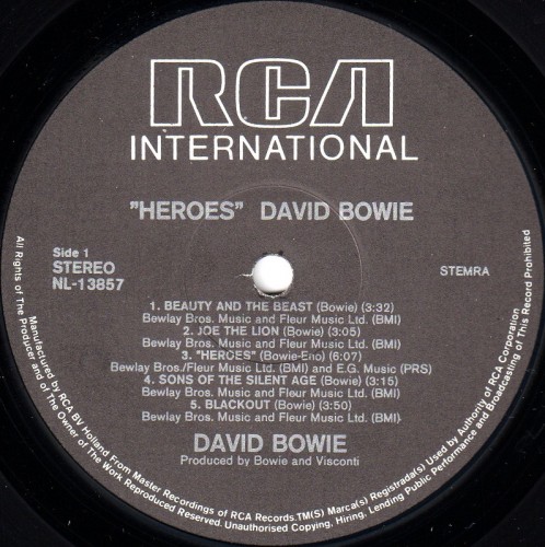 This is a thumbnail + LP 1980 Heroes RCA NL-13857 Netherlands Label 1.jpg