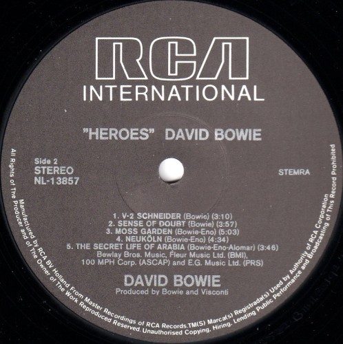 This is a thumbnail + LP 1980 Heroes RCA NL-13857 Netherlands Label 2.jpg