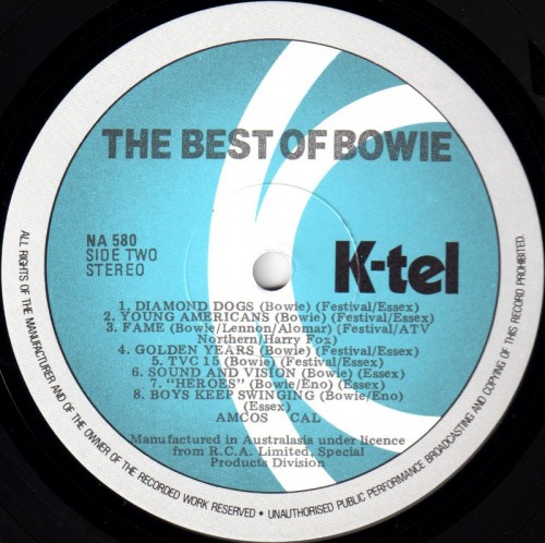 This is a thumbnail + LP 1980 Best of Bowie K-Tel NA 580 New Zealand Label 2.JPG