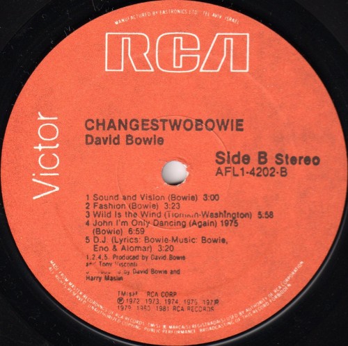 This is a thumbnail + LP 1982 Changes Two RCA AFL1-4202 Israel Label B.JPG