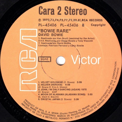 This is a thumbnail + LP 1983 Rare RCA PL 46406 Spain Label 2.jpg