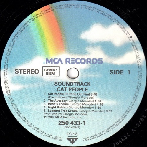 This is a thumbnail + LP 1982 Cat People MCA 250 433-1 Germany Label 1.jpg