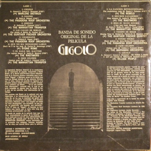 This is a thumbnail + LP 1979 Gigolo Ariola 2418-SUP-80029 Argentina Back.jpg