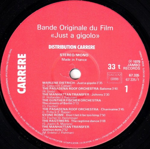 This is a thumbnail + LP 1979 Just a Gigolo Jambo 67.335 France Label 1.jpg