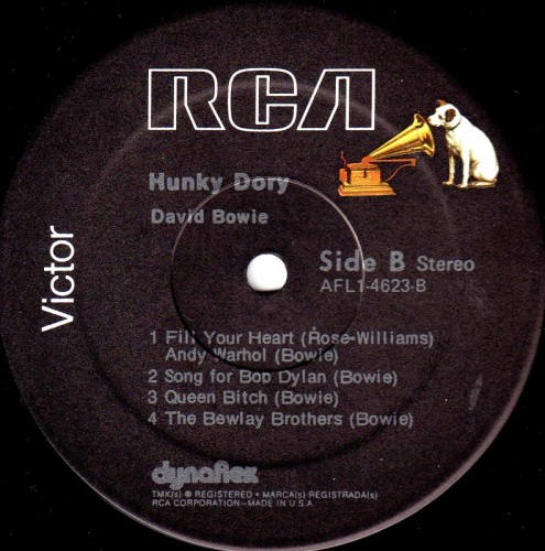 This is a thumbnail + LP Hunky Dory RCA 19xx AFL1-4623 USA Label B.JPG