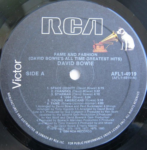 This is a thumbnail + LP 1984 Fame and fashion RCA AFL1-4919 Canada Label A.jpg