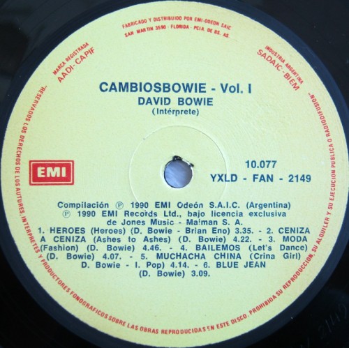 This is a thumbnail + LP 1990 Changes Vol 1 EMI 10077 Argentina Label 2.jpg