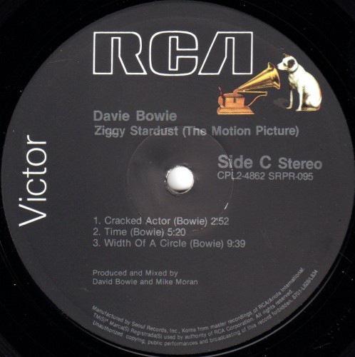 This is a thumbnail + LP 1987 Ziggy Stardust the Motion Picture RCA CPL2-4862 SRPR-095 Korea Label C.jpg