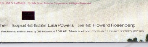 This is a thumbnail + LP 1985 The falcon and the snowman Israel Capitol SV 17150 Back footer.JPG
