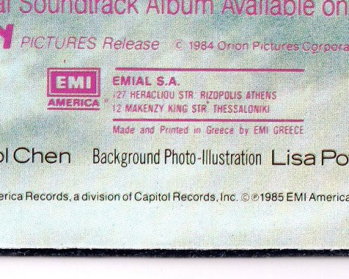 This is a thumbnail + LP 1985 The Falcon and the Snowman EMI 062-2403051 Greece Back footer.jpg